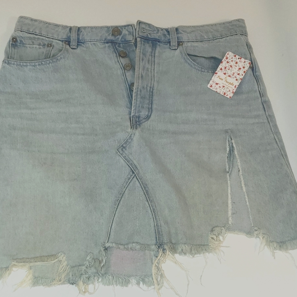FREE PEOPLE Distressed Skirt